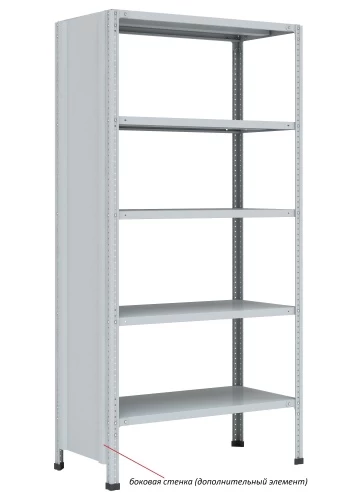 Стеллаж металлический Титан МС-750 2200x700x500/8