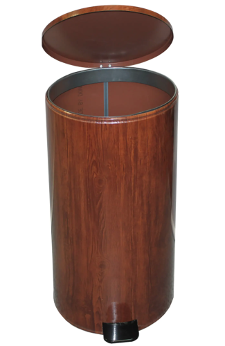 Урна с педалью 40 л (вишня)